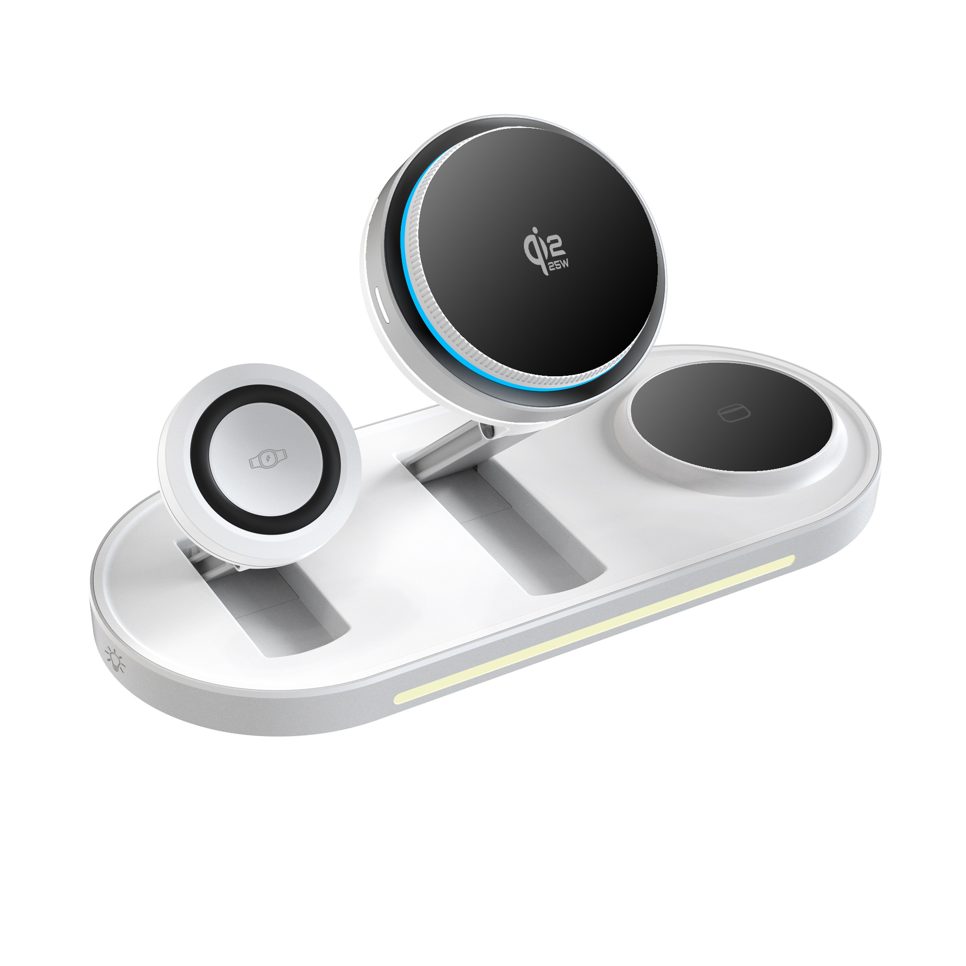 Semiconductor Qi2.2 certified three-in-one wireless charger for Apple devices multi-function