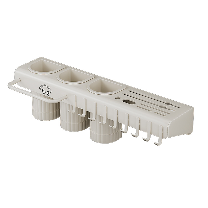 Chopstick Storage Box Wall-mounted No-drill Kitchen Knife Rack Shelf Home Chopstick Holder Multi-functional Integrated Chopstick Tube