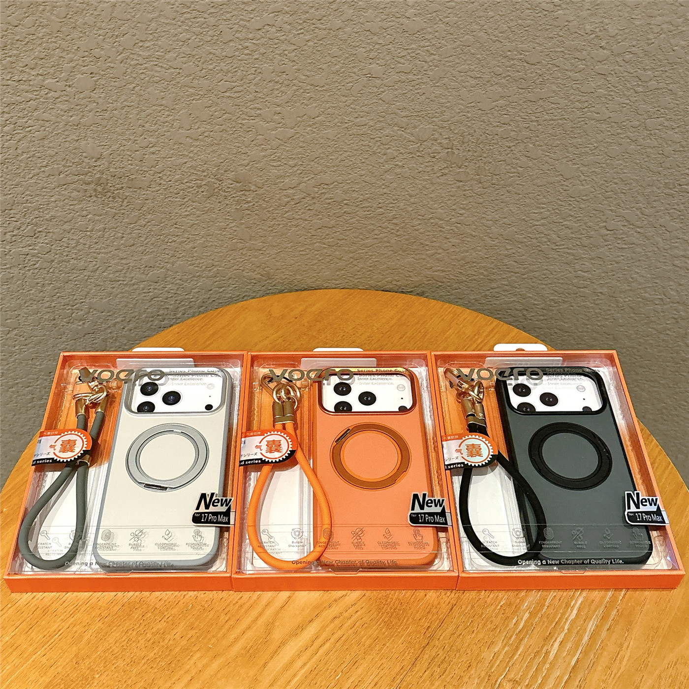 For iPhone 17 Pro Max Pivot Case Apple 16 Matte Magnetic Hard Case Silicone Hand Strap Phone Case Set