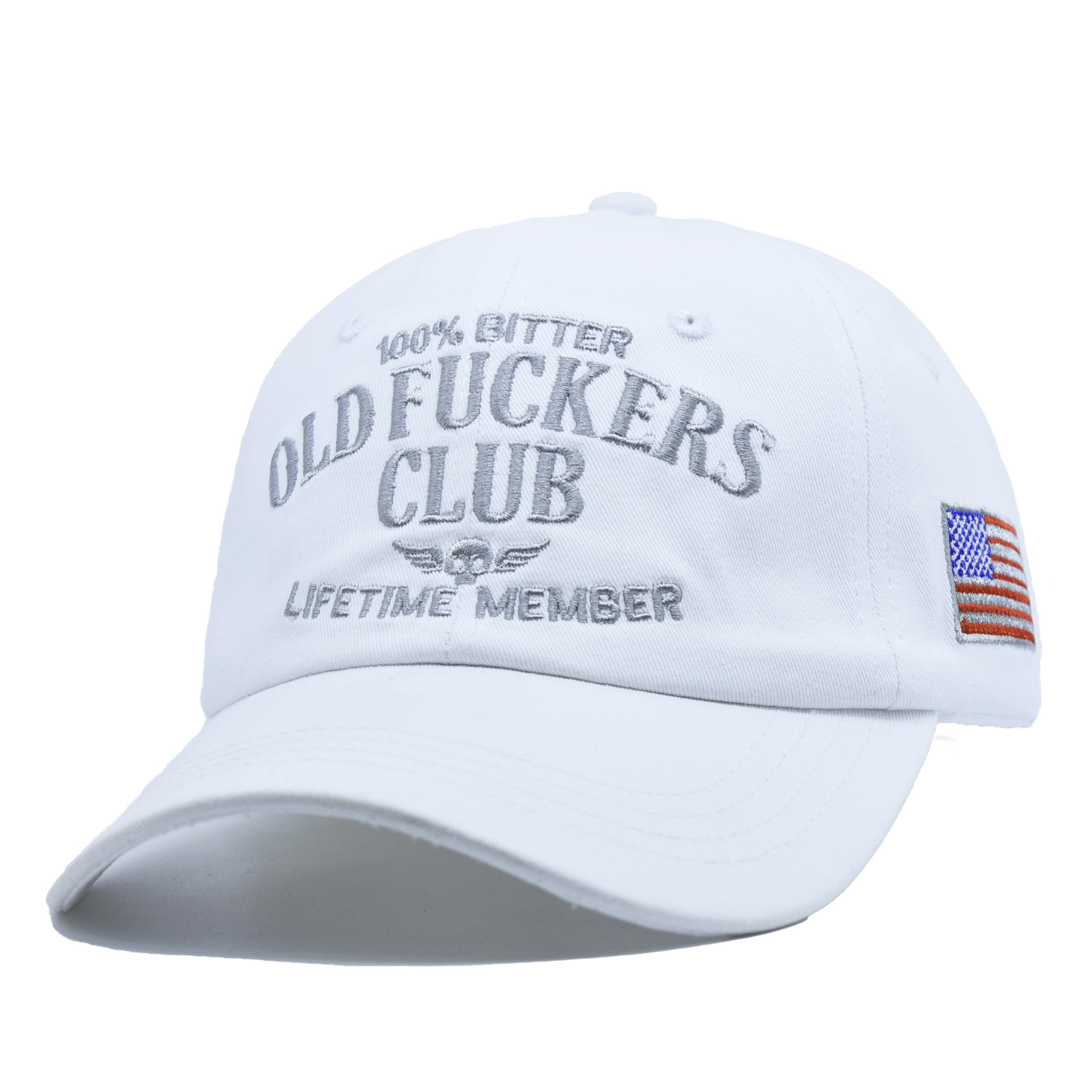 New Pure Cotton Embroidered Hat Old Fuckers Club Baseball Cap