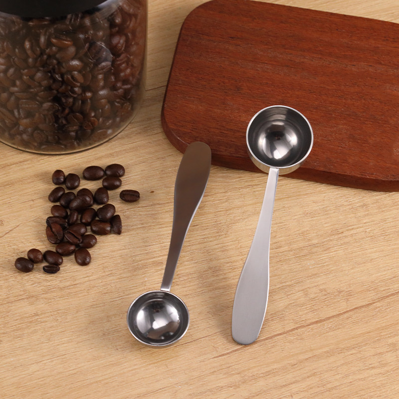 304 Stainless Steel Coffee Bean Spoon Kitchen High Precision Commercial Measuring Spoon Long Handle Salt Milk Powder Seasoning Spoon