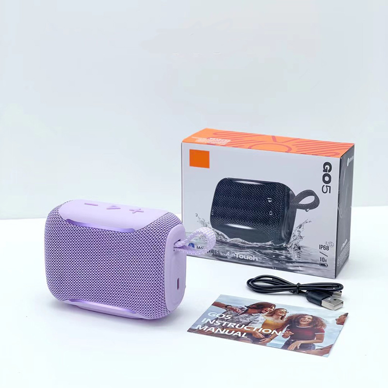GO5 Bluetooth Speaker TWS Outdoor Home Portable Double-Sided Fabric Net Bass Card Slot Gift Speaker