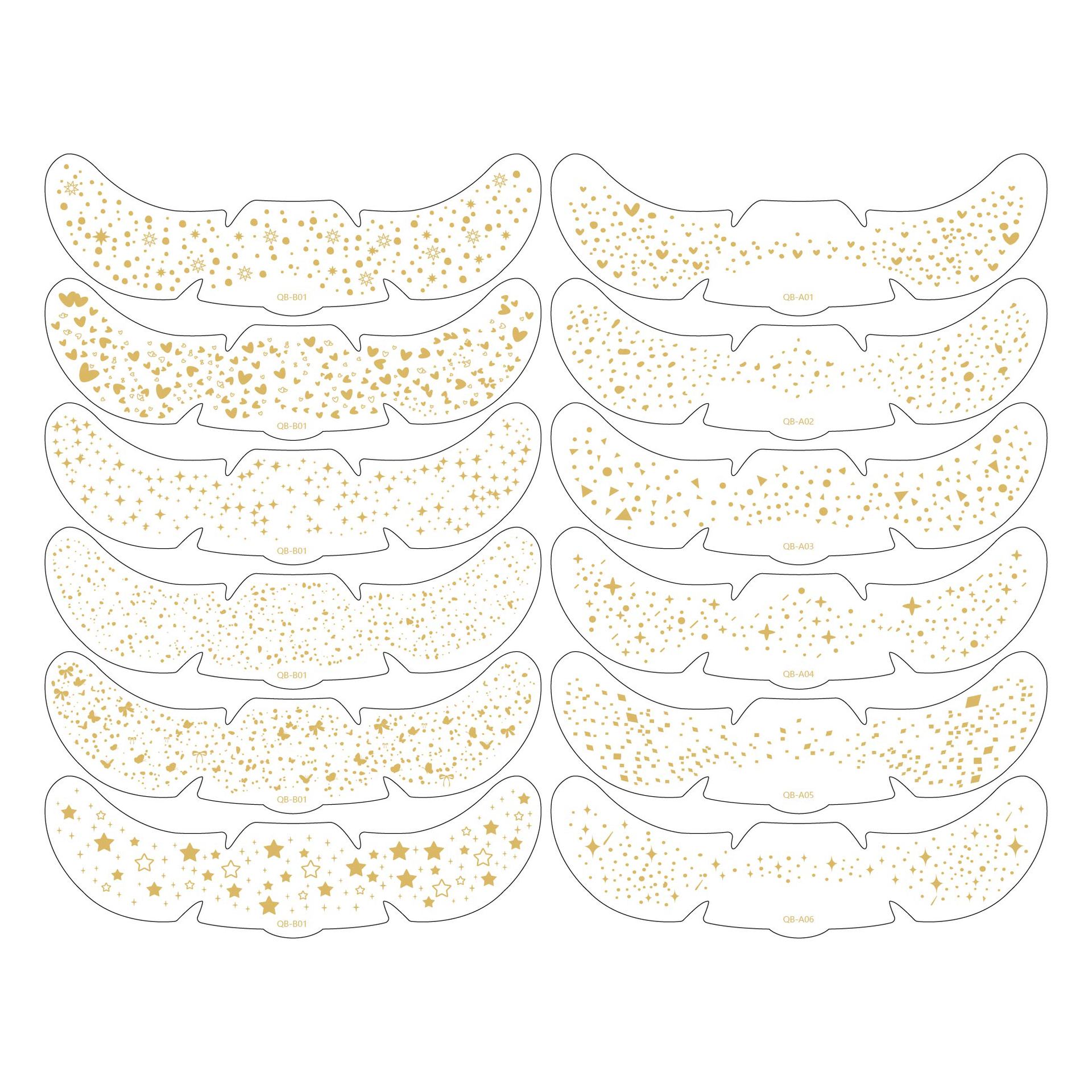 New Freckle Tattoo Sticker Gold Foil Silver Foil Party Flash Face Makeup Temporary Tattoo Sticker Paper