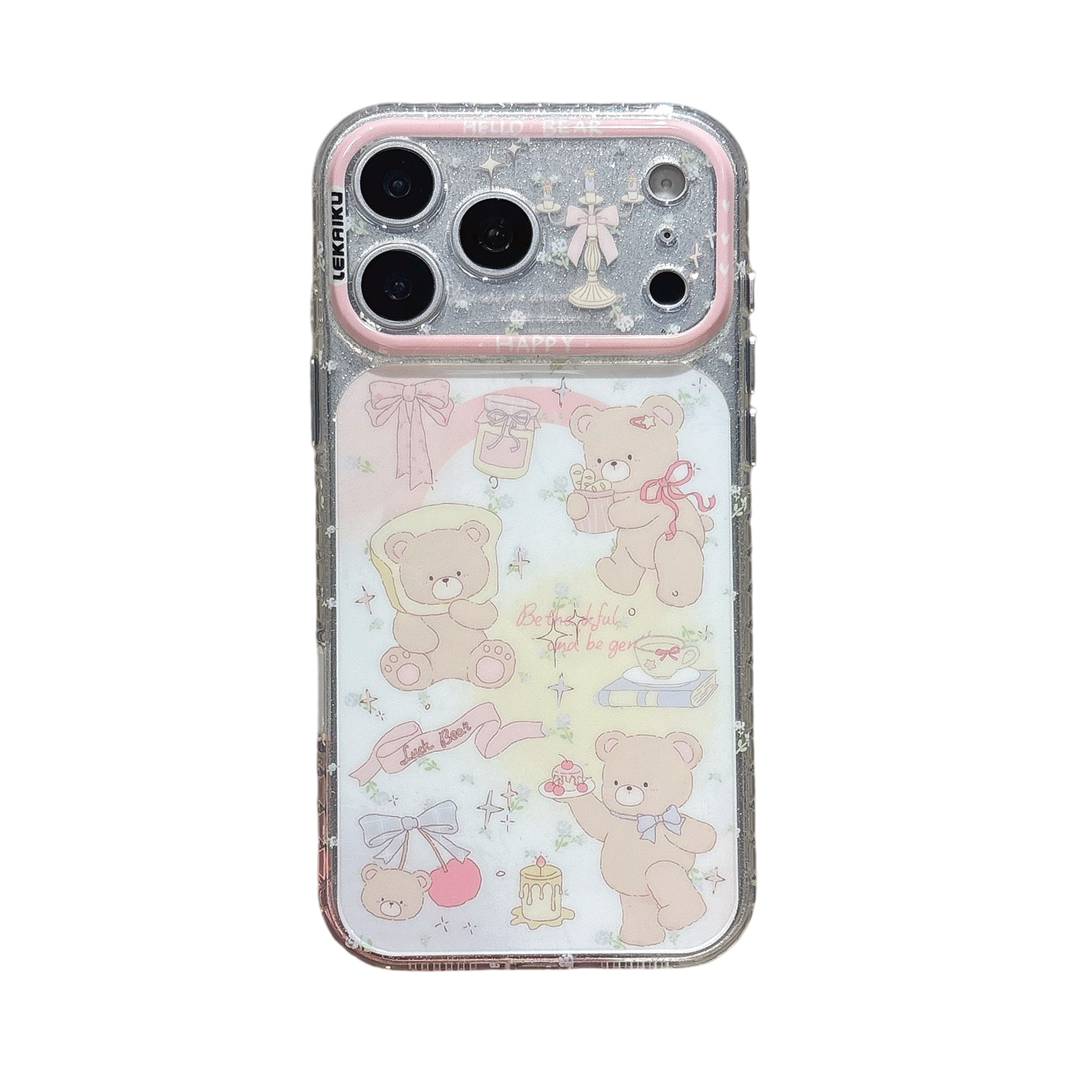 For iPhone 17 Pro Max Cartoon Graffiti AI Button Phone Case Apple 16 Animal Party Magnetic Transparent Case