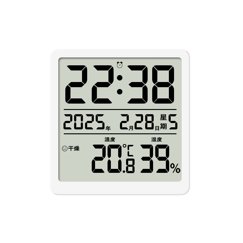 Ultra-Thin Thermometer Clock Indoor Home Multifunctional Alarm Clock Electronic Temperature Meter Magnetic Refrigerator 3702