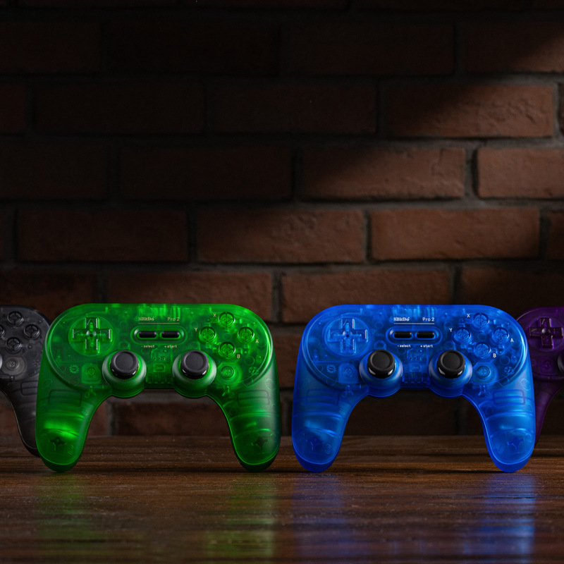 8bitdo PRO 2 Special Edition Transparent Bluetooth Multi-Platform Game Controller with Back Buttons Hall Effect