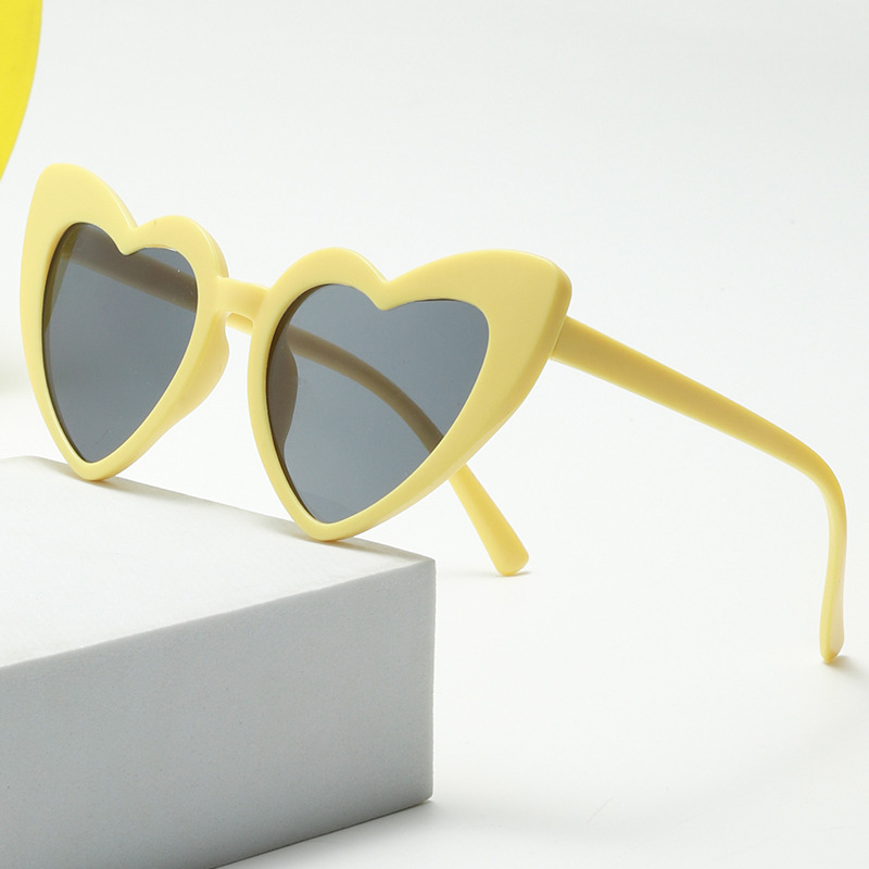 Children's candy color heart sunglasses, posing男女 baby anti-ultraviolet glasses, graduation photo props sunglasses
