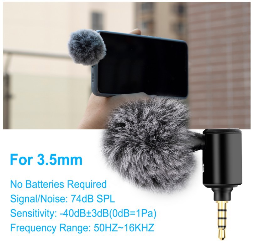 Portable Microphone for Phone 3.5mm Interface Phone Unidirectional Adjustable Microphone TYPE-C Microphone