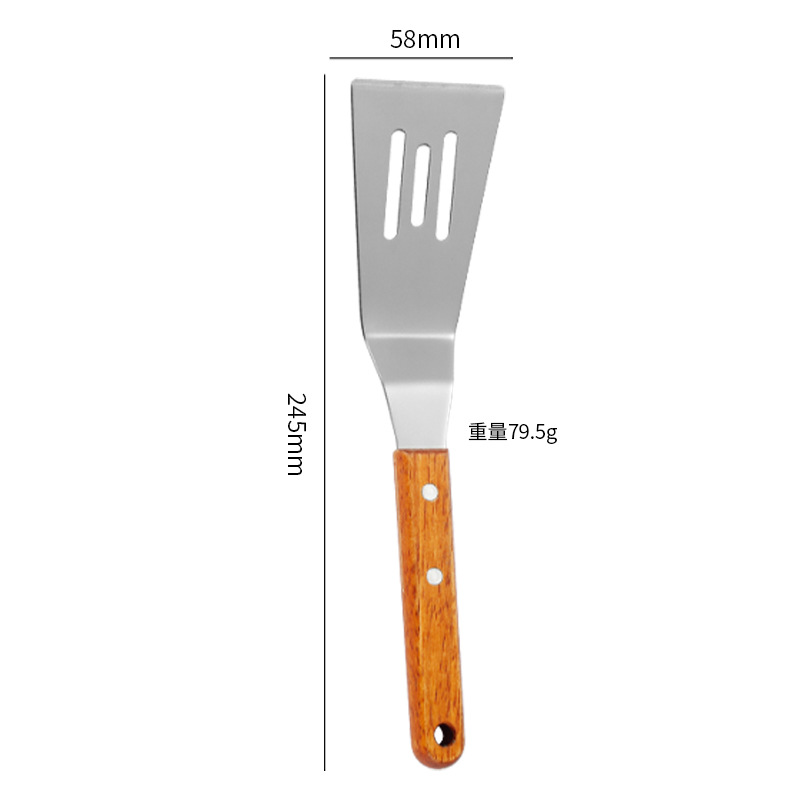 Stainless steel teppanyaki cooking spatula, Western pizza spatula, hand-grabbed cake press, pancake tool, stir-fry ice spatula