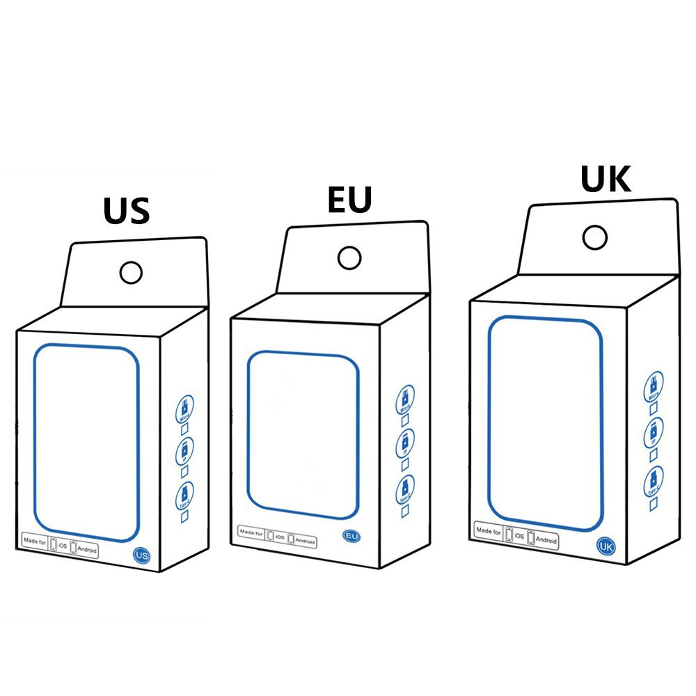 3USB Display Phone Charger EU US UK Plug Wall Charger Travel Charger