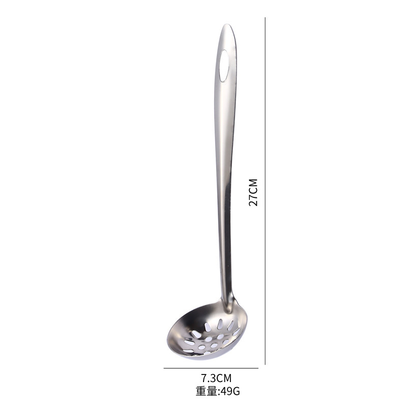 201 non-magnetic stainless steel hot pot spoon, thickened household soup spoon, slotted spoon, food stall hot pot restaurant tableware pot products