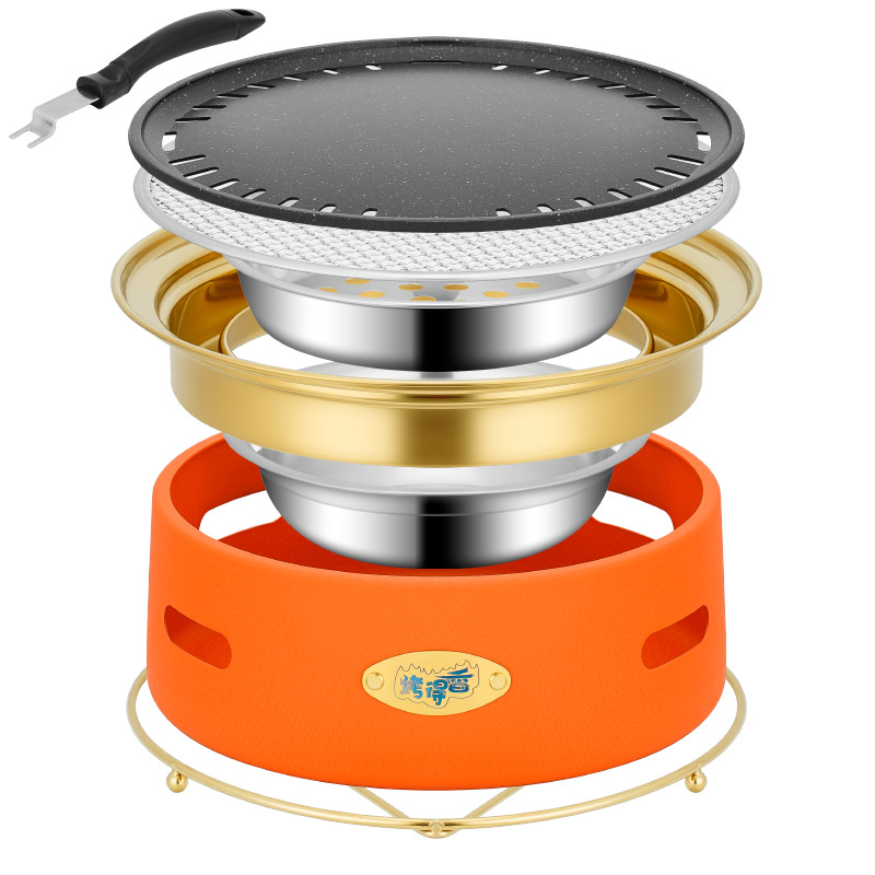 New charcoal barbecue grill with stand outdoor courtyard grill rack for tea boiling charcoal fire meat grill
