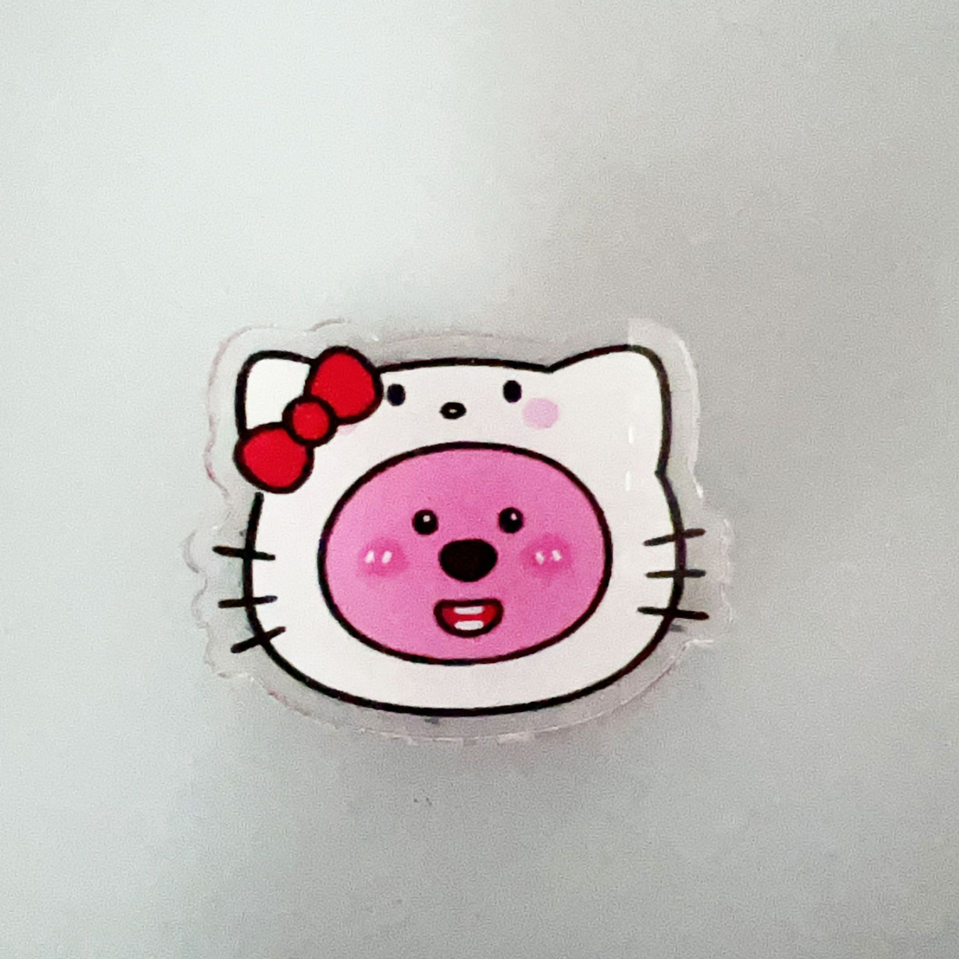 KT Collaboration Cartoon Note Clip Sanrio Cartoon Double-sided Acrylic PP Clip Exam Paper Document Clip