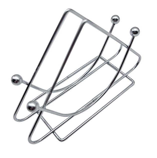 Simple Napkin Holder Iron Gold Vertical Metal Napkin Holder Triangle Coffee Restaurant Hotel Napkin Storage Rack