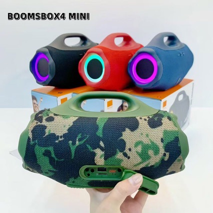 BOMBOX 4 Mini Handheld Outdoor Portable RGB Light High Power Subwoofer Card Slot Bluetooth Speaker