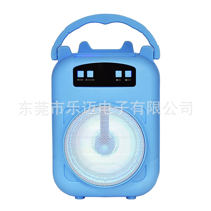 New 3-inch Outdoor Portable Handle Blue Plastic Bluetooth Speaker Wireless eBay Exclusive Subwoofer Card
