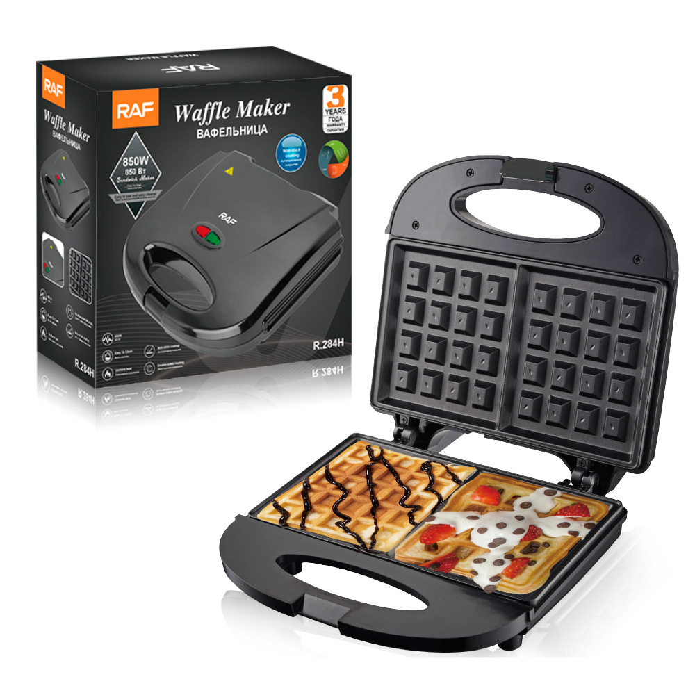 US 110V European Standard Sandwich Maker Waffle Maker Home Light Meal Breakfast Machine Electric Griddle Toast Bread Baking Machine
