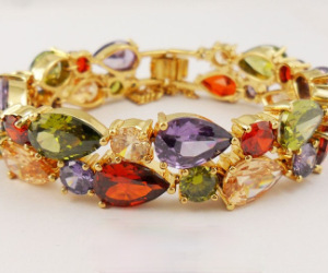 Colorful zircon bracelet series women copper bracelet micro-set zircon luxury jewelry