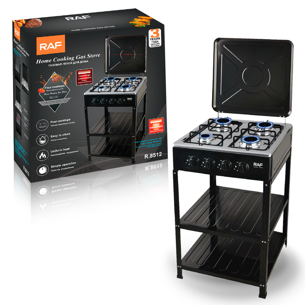 Export European Style Vertical European Separate Stove 4-Burner Natural Gas Stove Gas Cooker with Rack