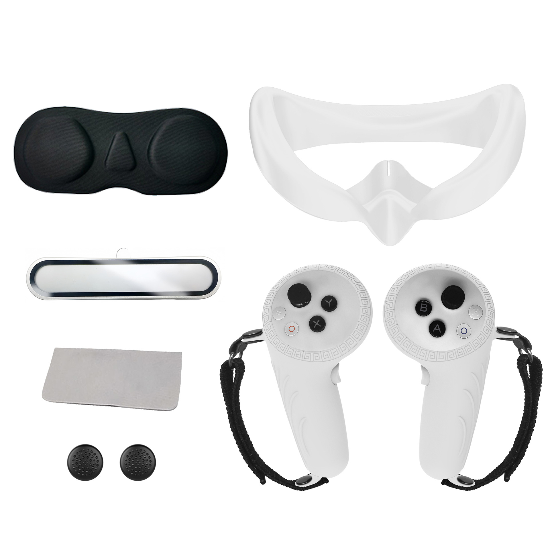 Suitable for PICO4 Ultra Silicone Face Cover Handle Protective Case Lens Film Protective Film VR Accessories Six-piece Set