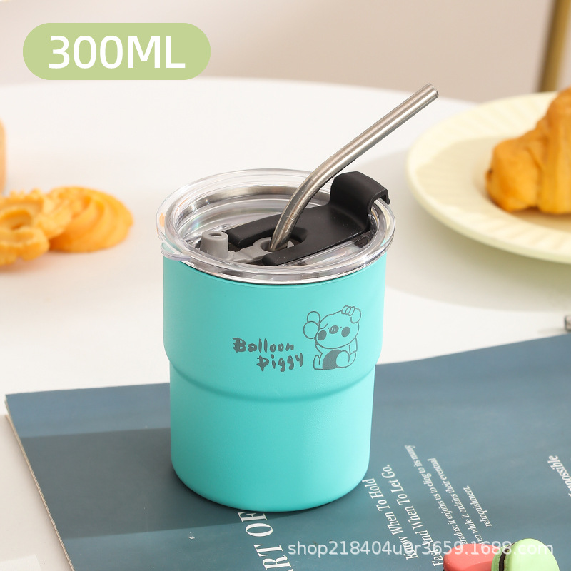 304 stainless steel mug household water cup shatterproof student office coffee cup tea cup milk cup