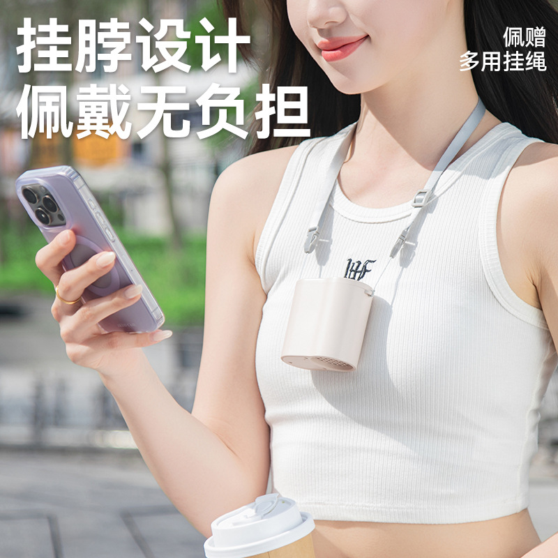 F27 Waist-Mounted High-Speed Fan Semiconductor Cooling Portable Air Conditioner Clip Umbrella Neckband Desktop Handheld Fan BSMi