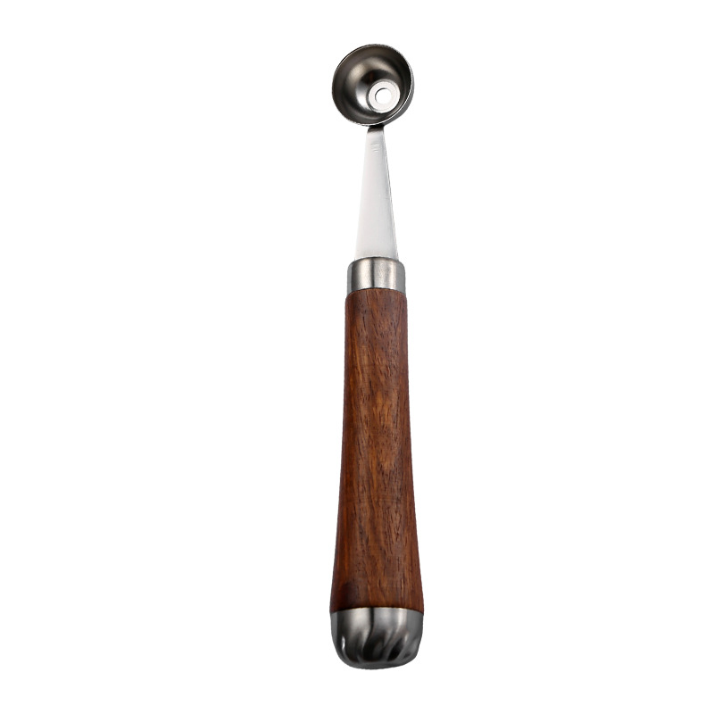 304 stainless steel fruit ball scoop, carving cutter, rosewood handle, household DIY platter tool