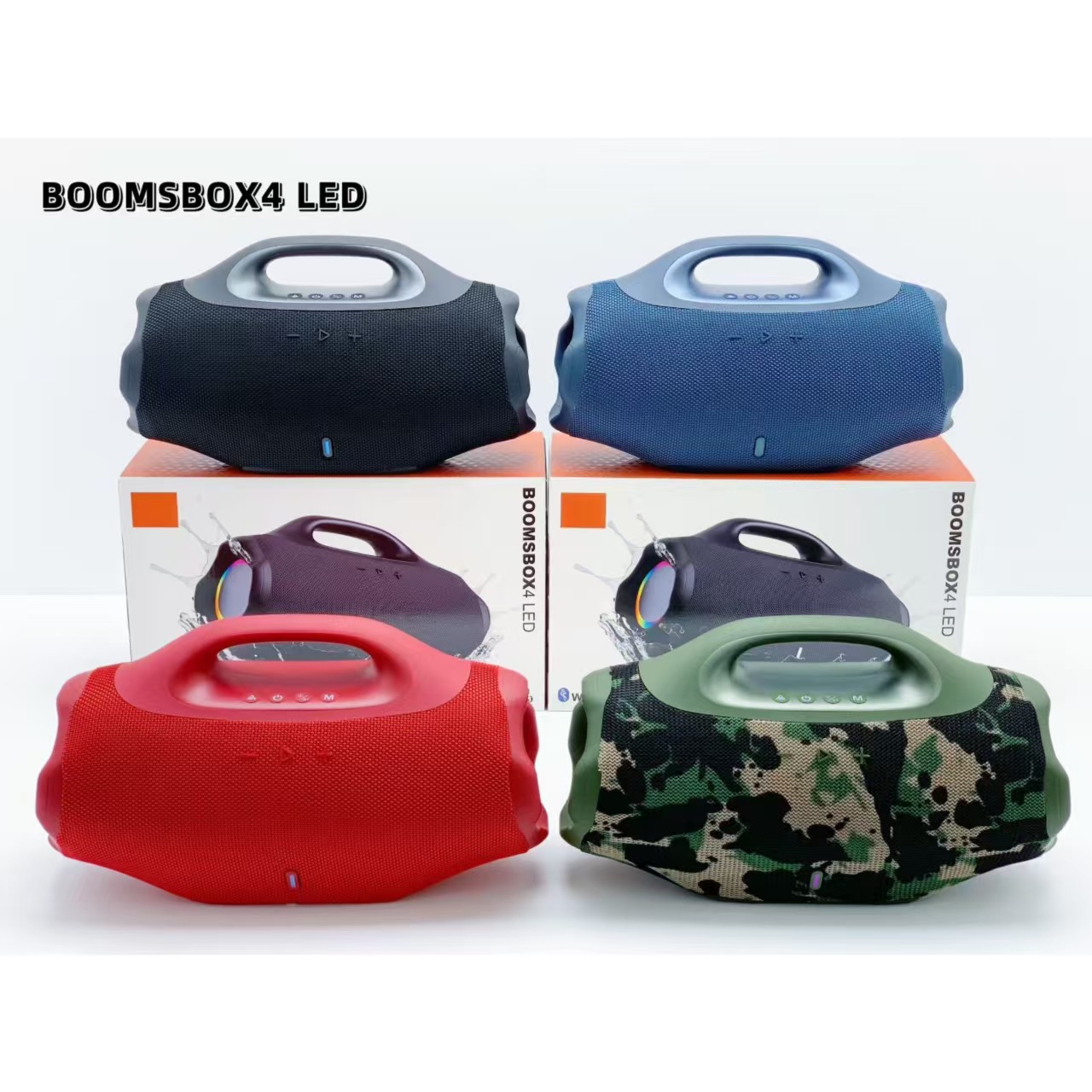 New Big God of War 4 Heavy Bass Boombox 4 LED Generation Wireless Bluetooth Speaker Outdoor Sports Bluetooth Speaker