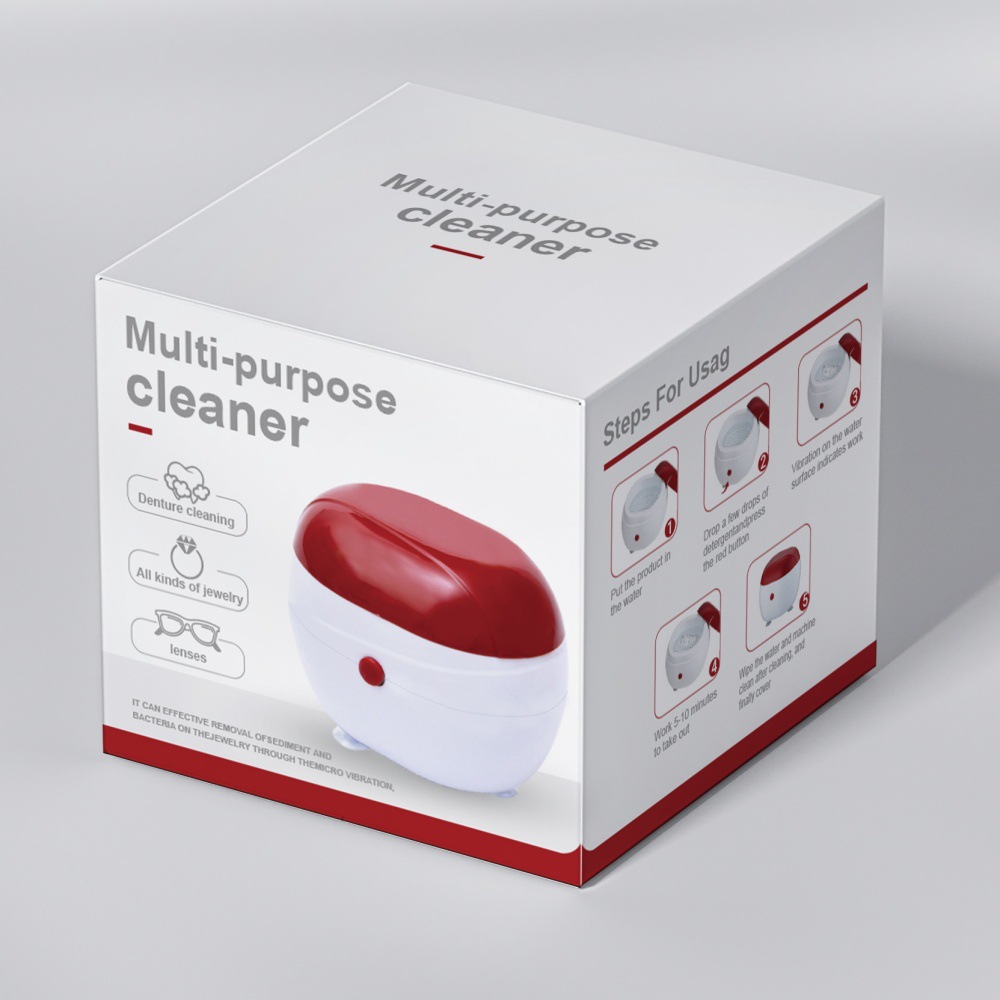 Mini Jewelry Cleaner Vibration Jewelry Denture Cleaning Box Jewelry Cleaner