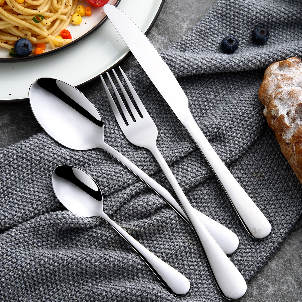 1010 knife fork spoon stainless steel soup spoon eating spoon spoon long handle western knife fork spoon set fork