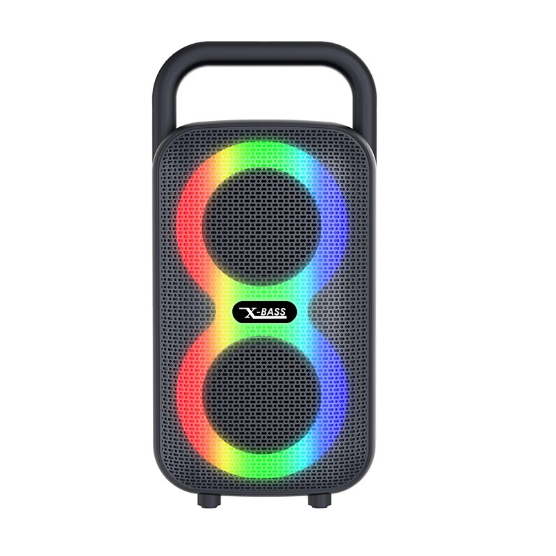 New portable square dance dual 3-inch RGB loud volume high sound quality card Bluetooth speaker