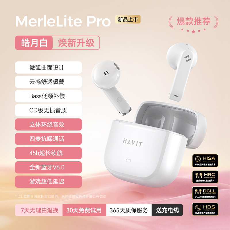 havit TW966 Wireless Bluetooth Earphones 2026 New 6.0 Ultra-long Battery Life Small Ear Wireless Earphones