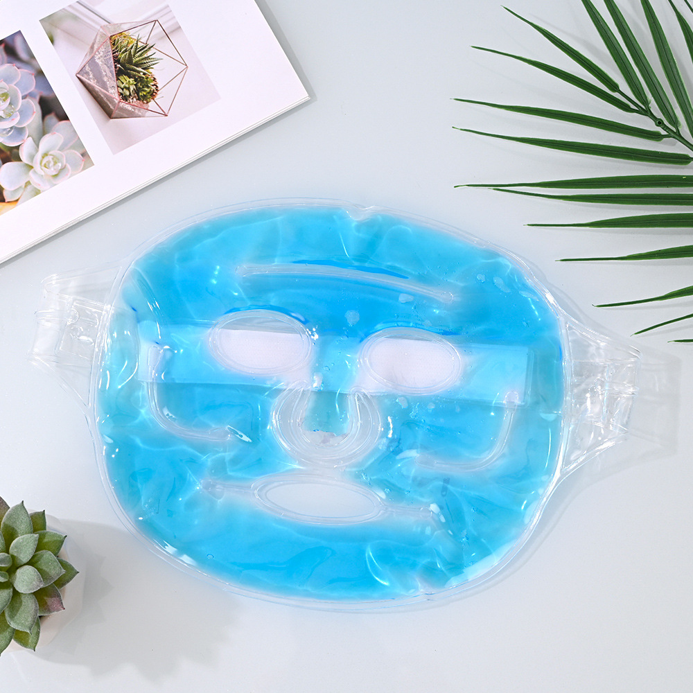 Ice compress mask, ice compress eye mask, ice pack for face, postoperative recovery hot compress, full face cooling, ultra-soft face mask