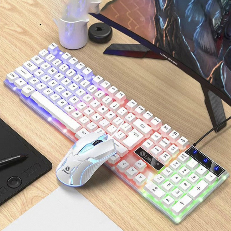 Limei GTX300 Keyboard and Mouse Combo Wired USB Gaming Mouse Keyboard Internet Bar Illuminated Kit