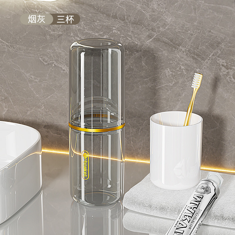 Travel Toothbrush Storage Box Rinse Cup Electric Portable Toothbrush Holder Toothbrush Cup Brushing Cup Set Travel Supplies