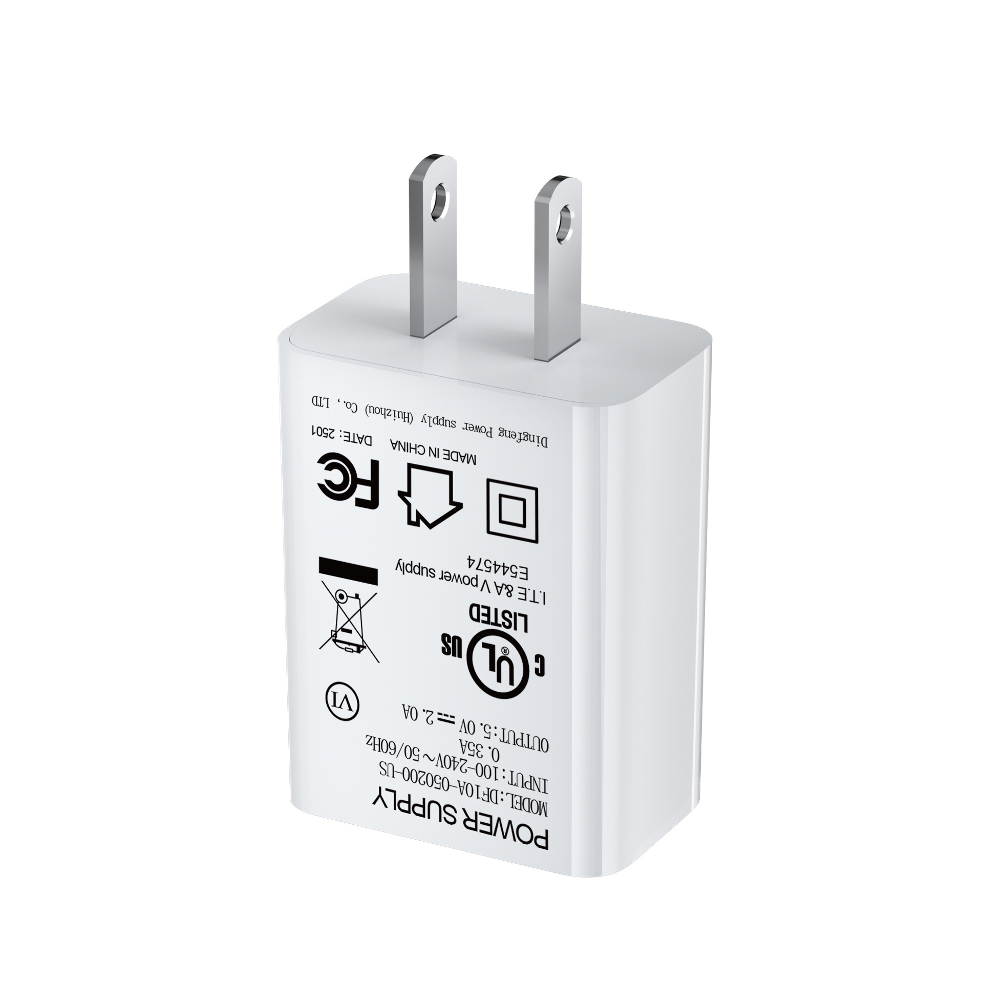 5V2A charger UL certified LED desk lamp small appliance USB charging head set-top box power adapter