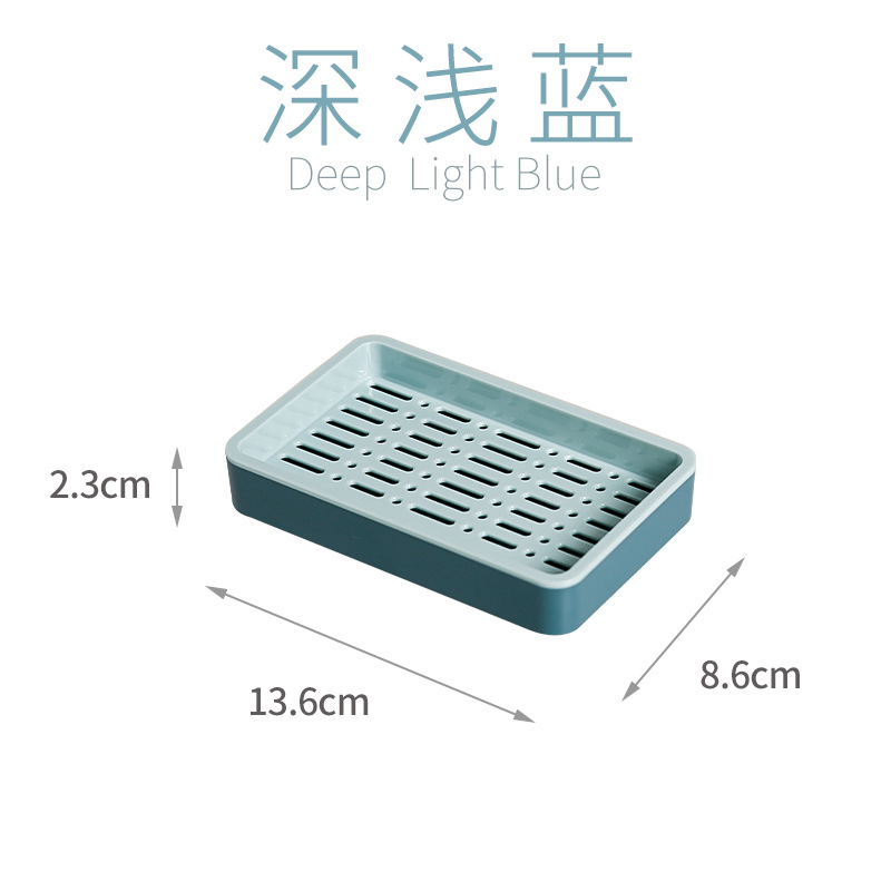 Soap dish with drainage, bathroom double-layer large soap box, home storage soap rack with drainage design