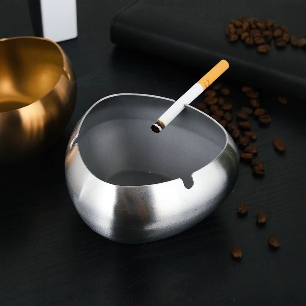Heart-Shaped Stainless Steel Ashtray Home Anti-Drop Windproof Restaurant Hotel Bar Commercial Ashtray