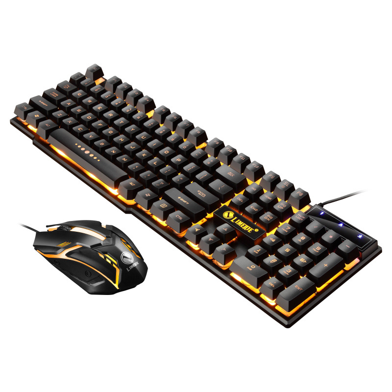 Limei GTX300 Keyboard and Mouse Combo Wired USB Gaming Mouse Keyboard Internet Bar Illuminated Kit