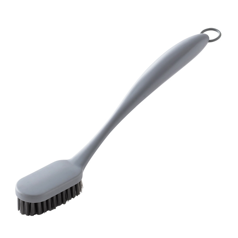 Thickened fine-wire long-handle shoe brush, hangable plastic multi-functional cleaning laundry brush, non-damaging soft-bristle small brush