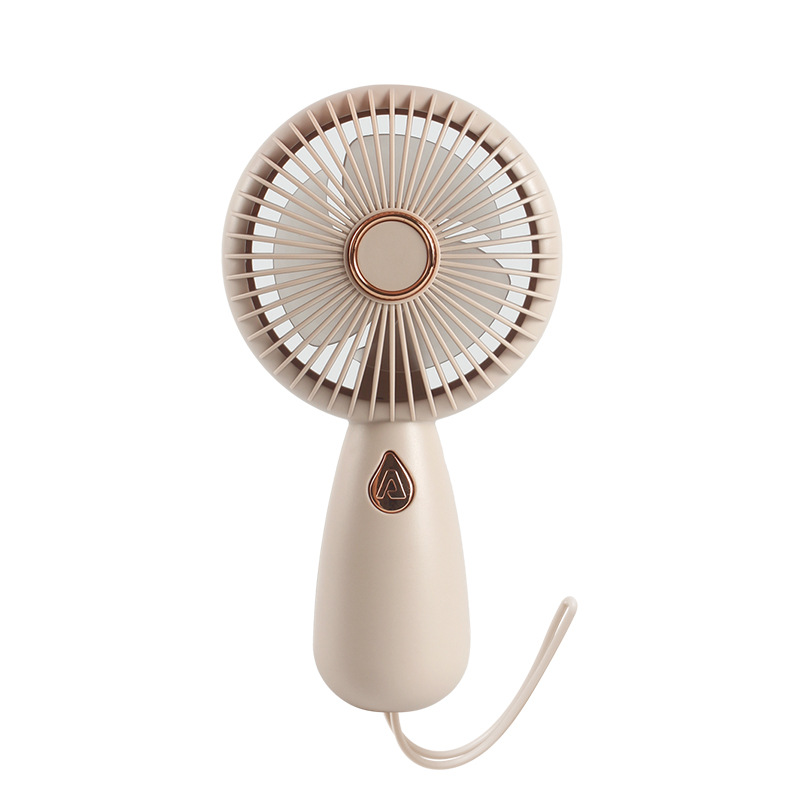 Simple Handheld Small Fan with LED Portable Small Fan USB Rechargeable Electric Fan