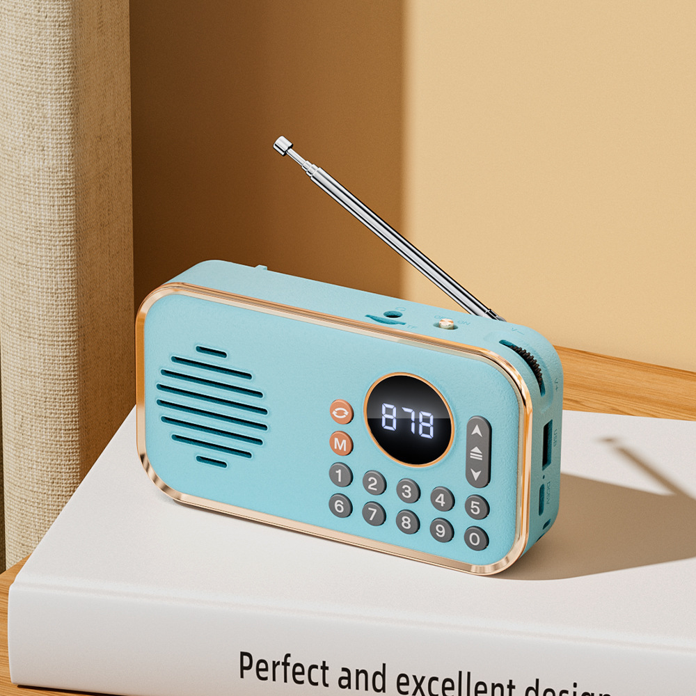 New Elderly Radio Walkman Bluetooth Speaker Portable Music Player Card Insert U Disk Audio