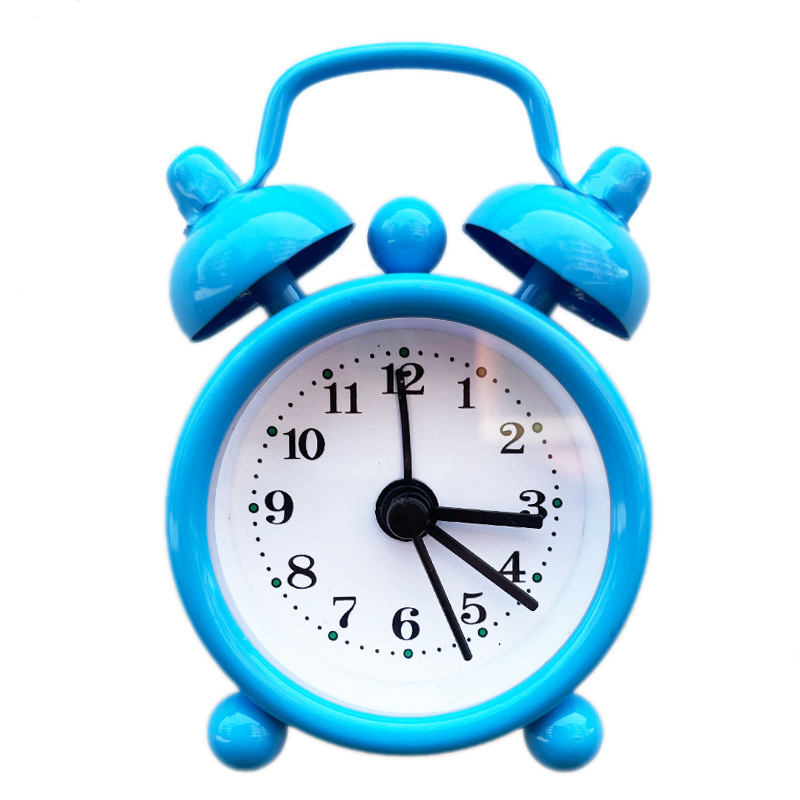 Novelty Mini Metal Small Alarm Clock Student Children Study Alarm Clock Customizable with Logo