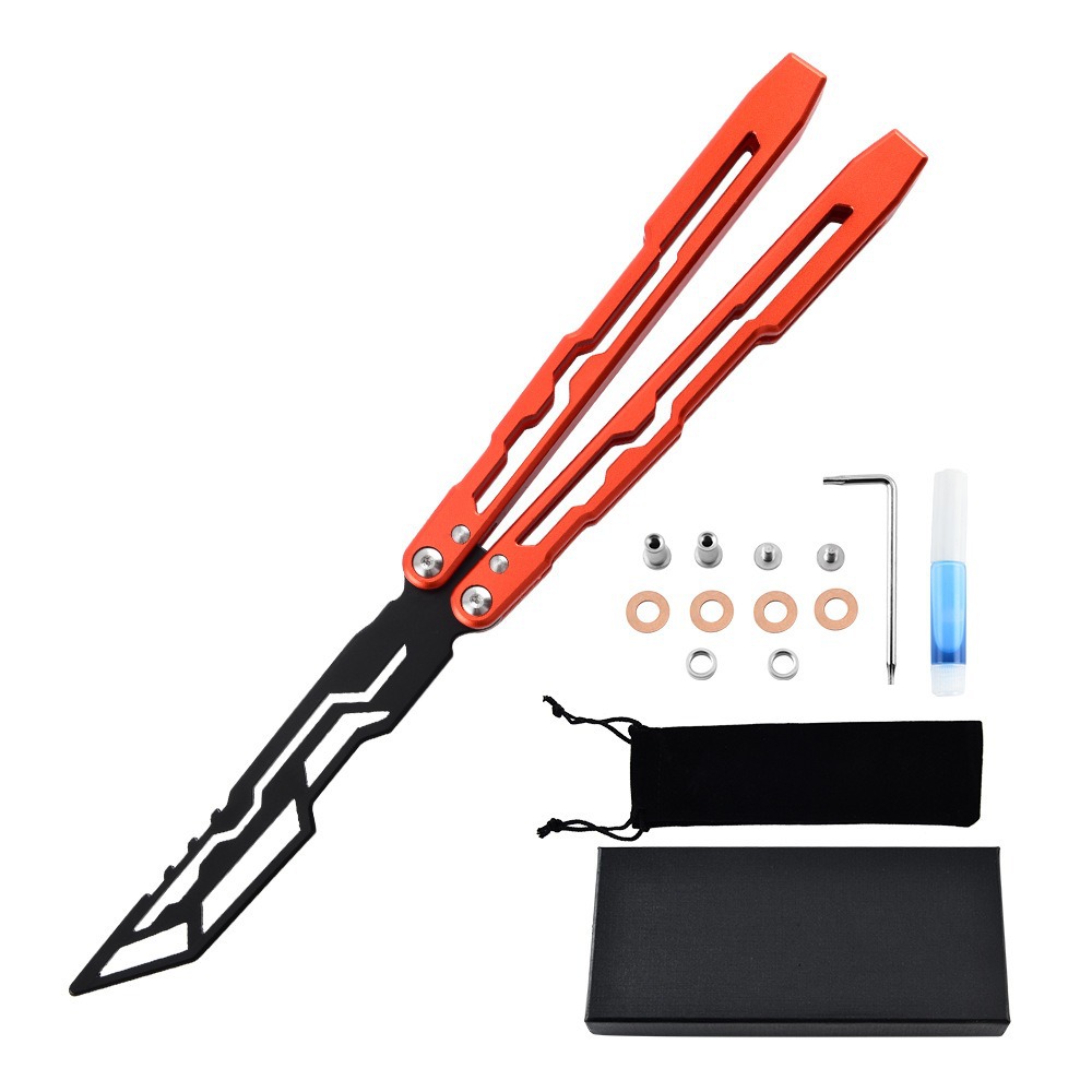 New Mecha Style Butterfly Knife Unsharpened Folding Knife CSGO Peripheral Outdoor Portable Practice Tool