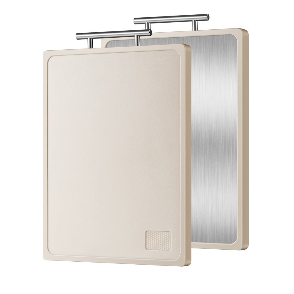 Household double-sided anti-slip anti-mold cutting board kitchen fruit cutting thickened portable antibacterial lip double-sided pure titanium cutting board
