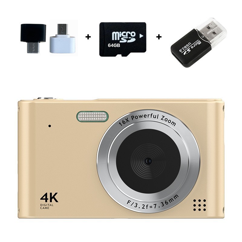 H15金色+64G内存卡+安卓手机转接头+USB读卡器