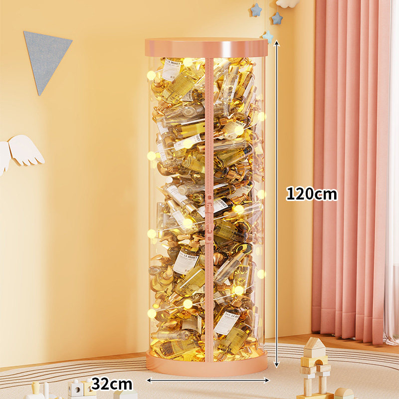 Empty Bottle Storage Bucket, Beauty Salon Large Capacity Cosmetic Storage Bucket, Bottle Jar Placement Bucket, Transparent Display Tube