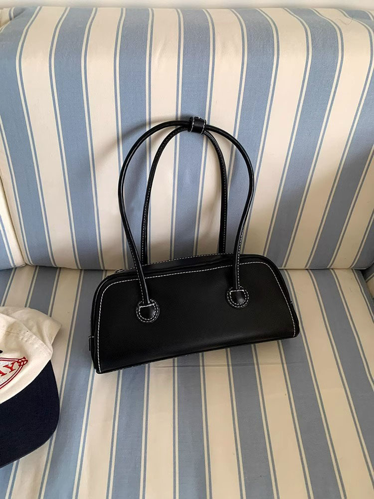 2025 Textured Large Capacity Single Shoulder Underarm Bag Baguette Small Square Bag