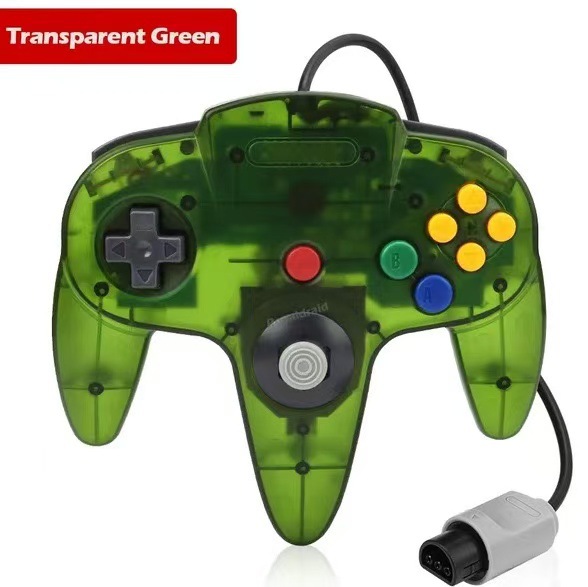 n64 game console controller N64 wired game controller colorful transparent
