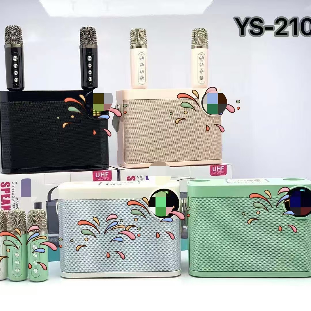 YS210 Handheld K歌 Bluetooth Speaker Phone Wireless Microphone USB Portable KTV Outdoor 203 Bluetooth Speaker